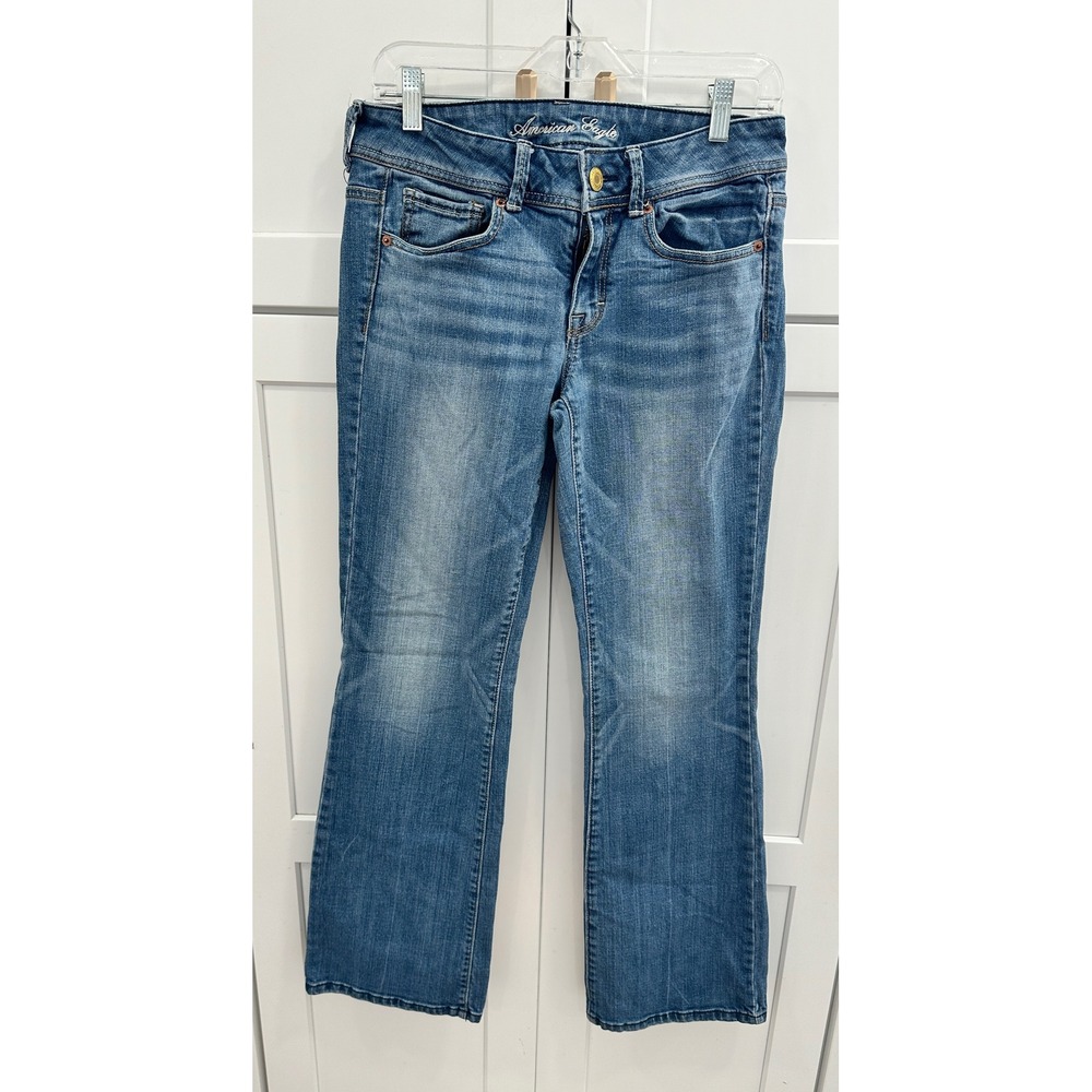 American Eagle Outfitters Womens Jeans Size 8 Stretch Bootcut Blue Denim